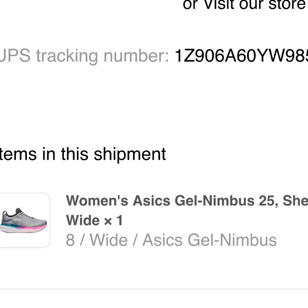 Asics Gel Nimbus 25 size 8W- like new! - Picture 7 of 7